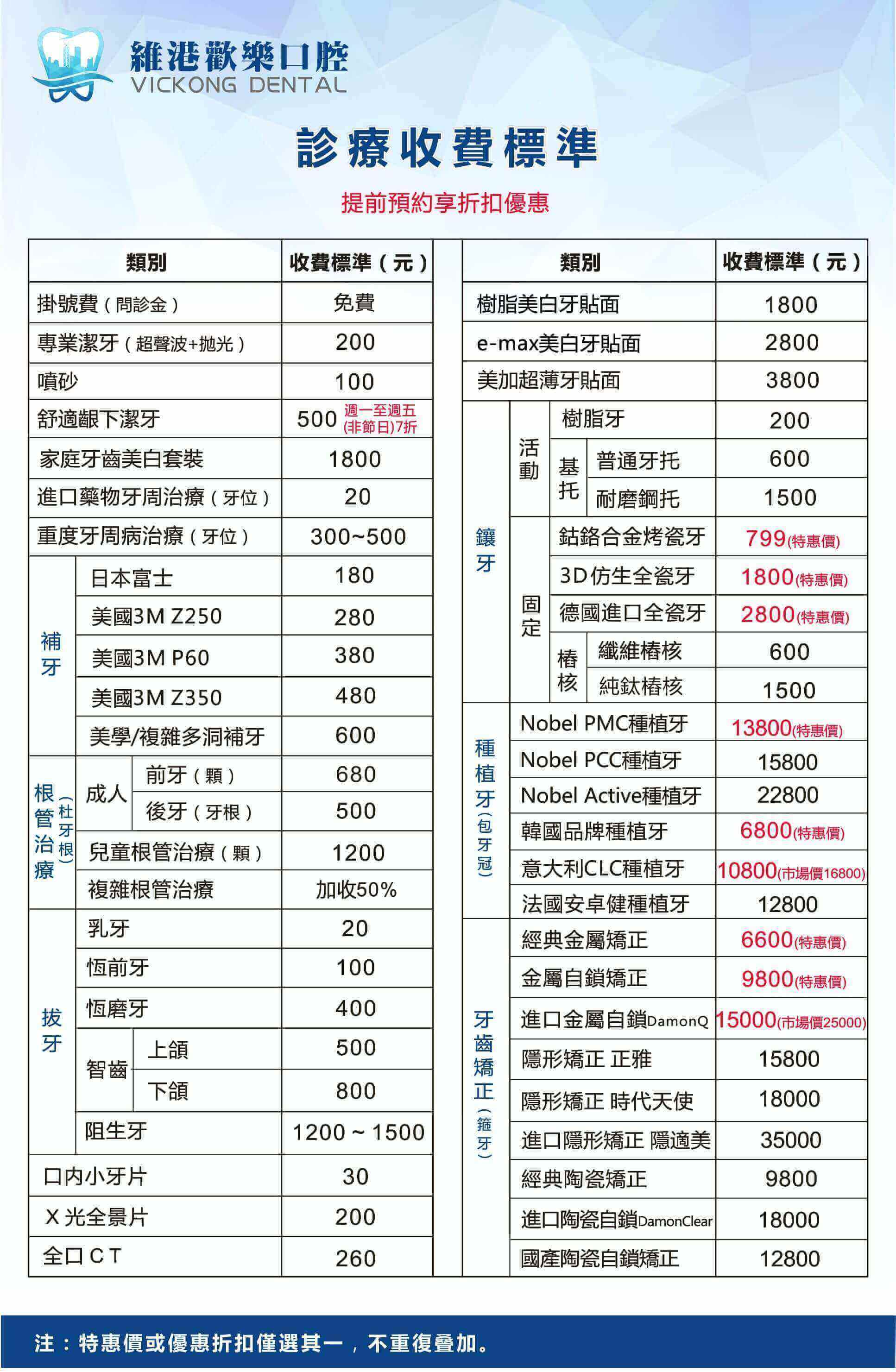 維港歡樂口腔收費