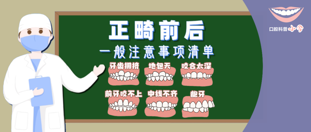 【3分鐘醫囑】正畸前後一般注意事項清單